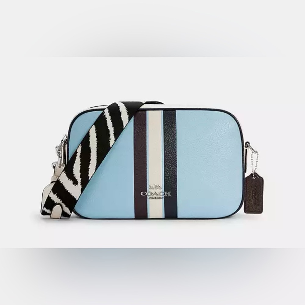 Coach jes crossbody in color block with stripe purse